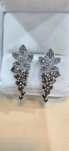 925 silver marcasite smoky - marcasite,
