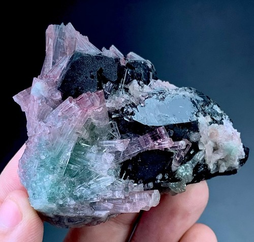 Bunch bicolor tourmaline - bicolor,