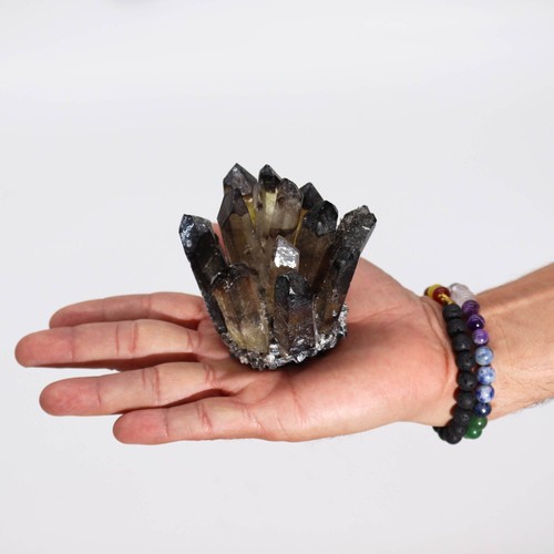Crafted quartz cluster smoky - crafted,