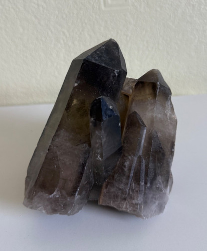 Smoky quartz crystal - quartz, cluster