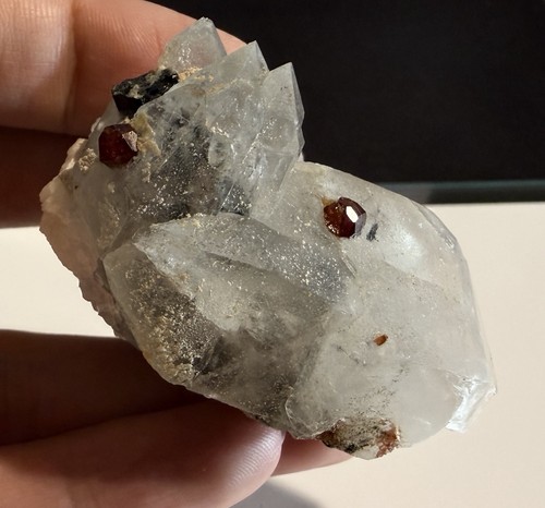 Red garnet smoky - garnet, on