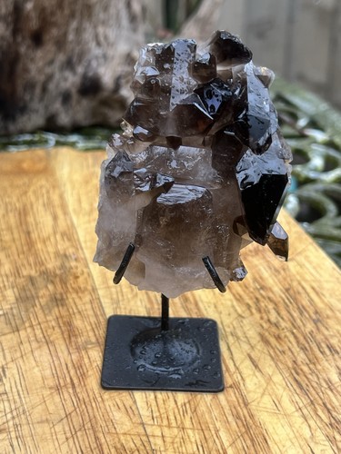 Smoky quartz cluster - cluster, top