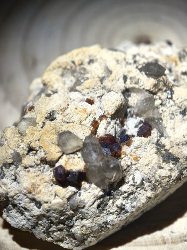 Natural garnet smoky quartz - garnet,