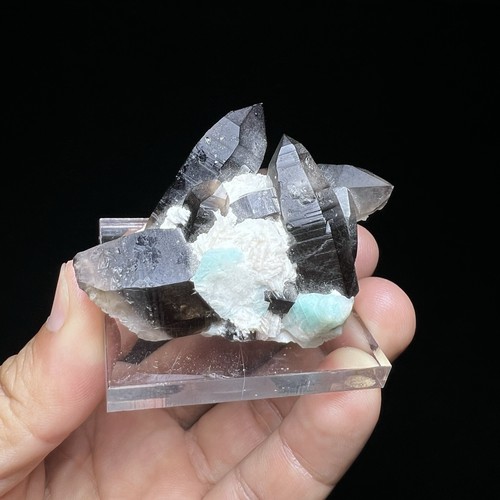 Smoky quartz crystal cluster - smoky,