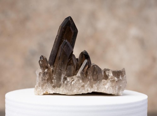 Smoky quartz cluster natural - quartz,