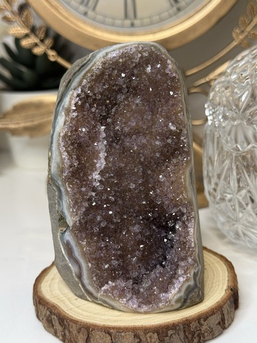 Rare smoky amethyst geode - rare,