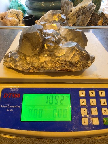 Large smoky calcite crystal - large,
