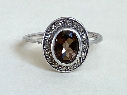 Sterling silver smoky quartz - sterling,