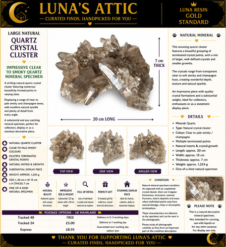 Large natural quartz crystal - large,