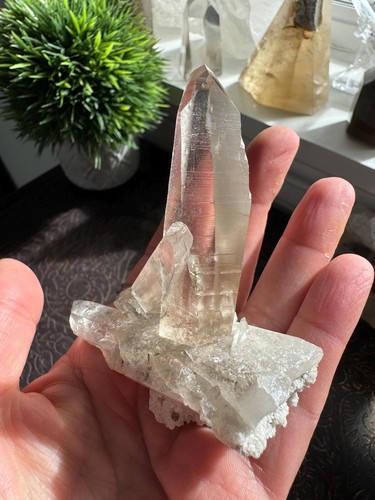 Lemurian smoky point inclusion - lemurian,