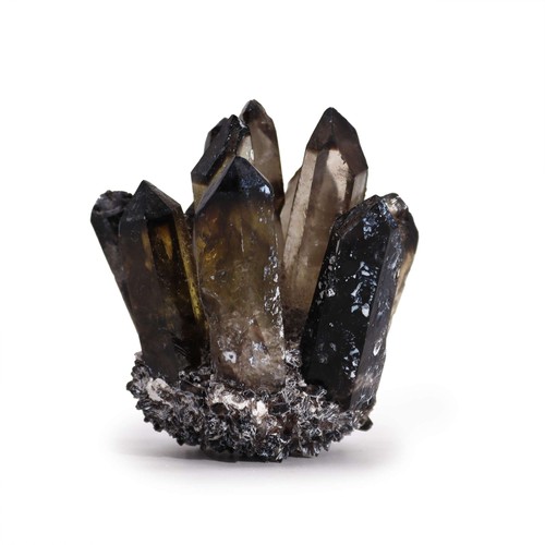 Crafted quartz cluster smoky - quartz,