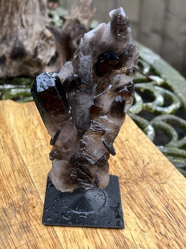 Smoky quartz cluster - quartz, top