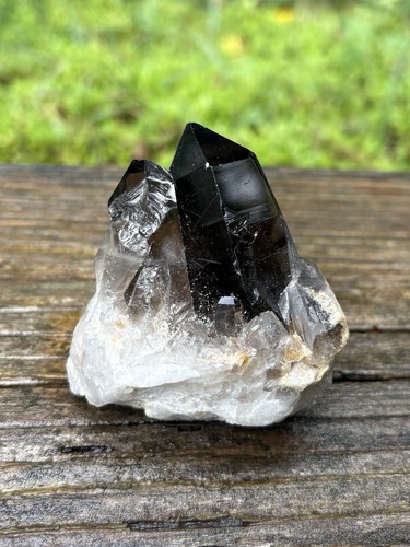 Natural smoky quartz cluster - quartz, cluster-