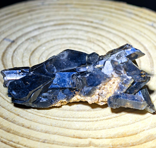 Natural black quartz crystal - black,