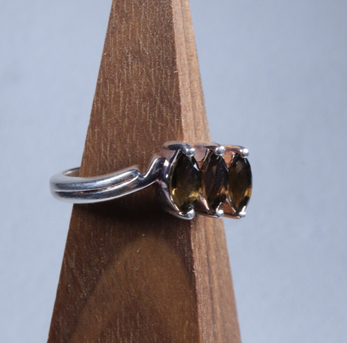 Vintage sterling silver smoky - sterling,